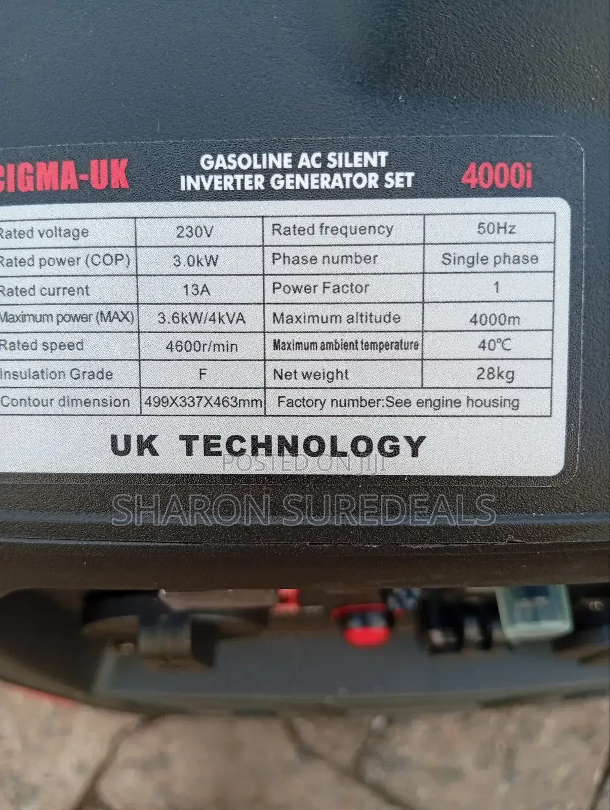 Powerfull Silent Generator 3.5 Kw