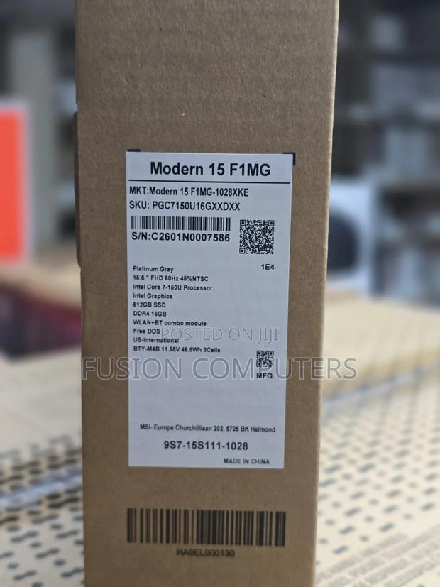New Laptop MSI Modern 14 16GB Intel Core i7 SSD 512GB - thumbnail 2