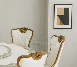 Dinin Set; Six Seaters Royal Dining Set With Marble Top