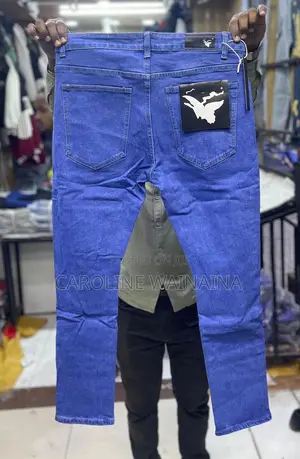 Knee Cut Blue Trousers