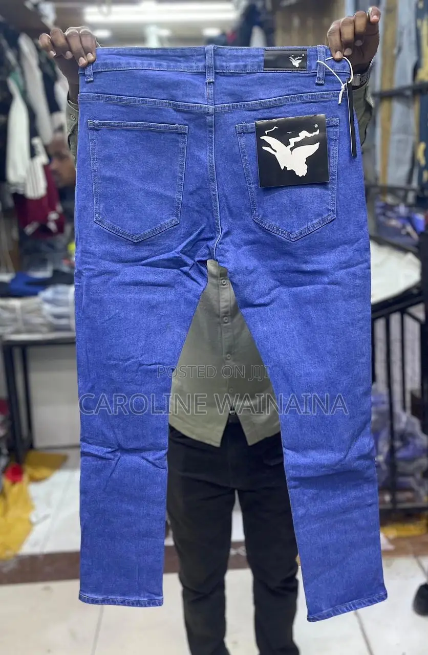 Knee Cut Blue Trousers
