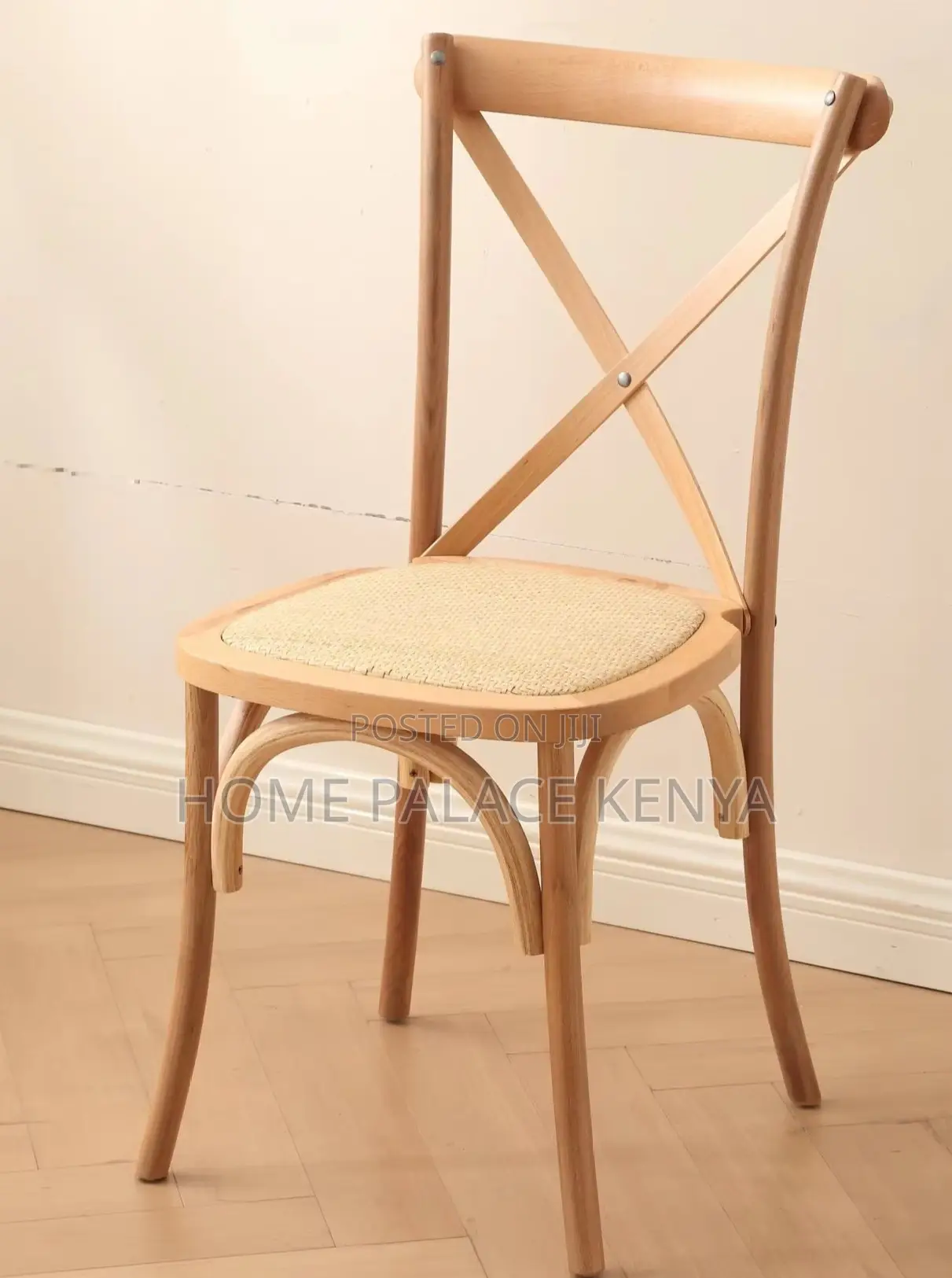 Event Chair: Solid Wooden Cross Back Chair