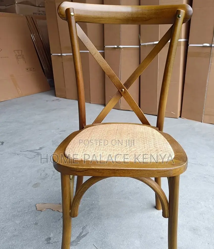 Event Chair: Solid Wooden Cross Back Chair