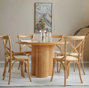Event Chair: Solid Wooden Cross Back Chair