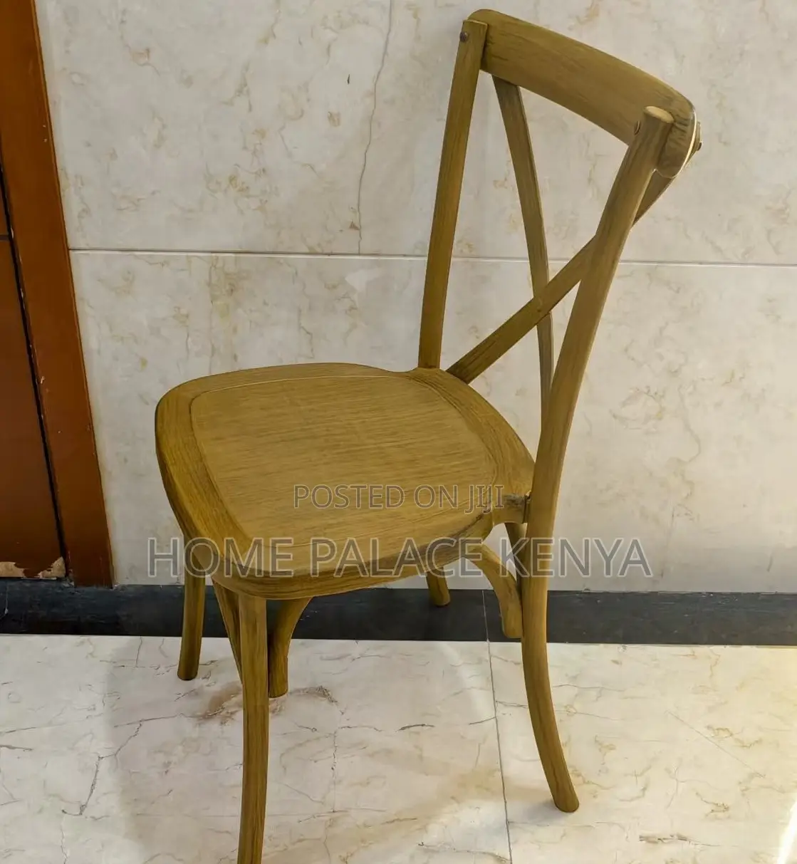 Event Chair: Solid Wooden Cross Back Chair