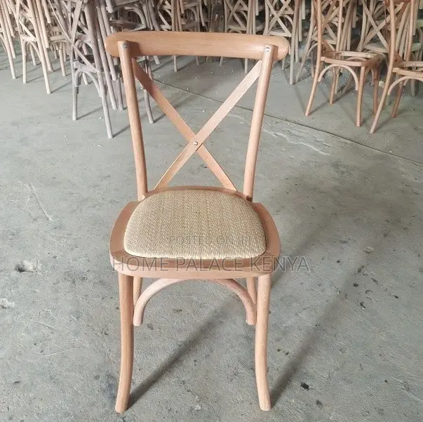 Event Chair: Solid Wooden Cross Back Chair