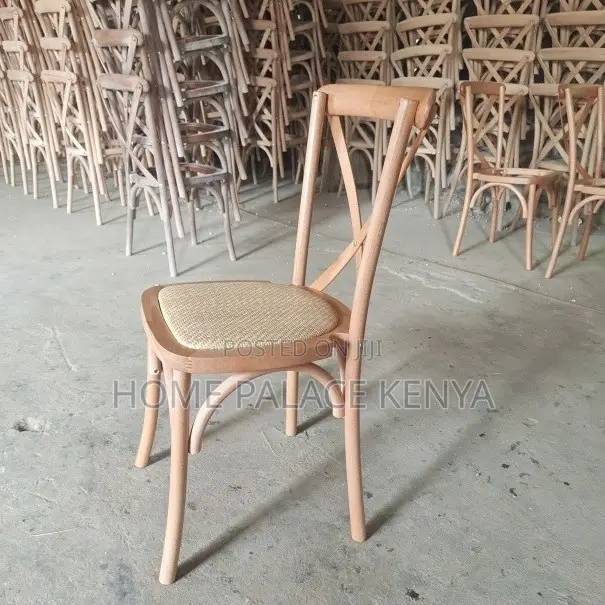 Event Chair: Solid Wooden Cross Back Chair