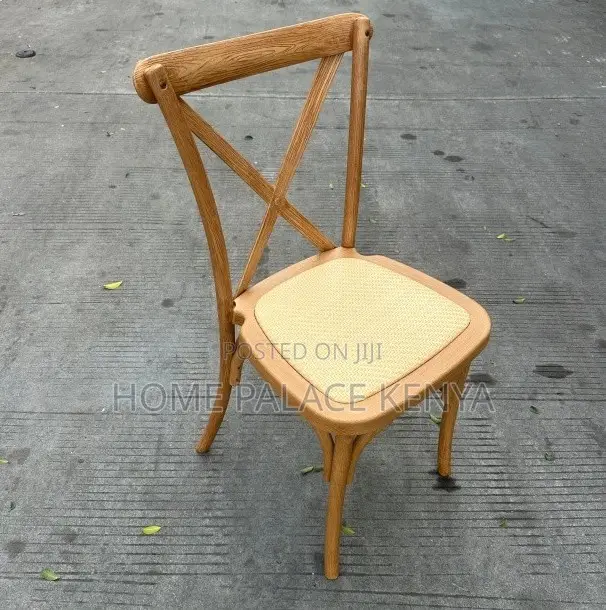 Event Chair: Solid Wooden Cross Back Chair