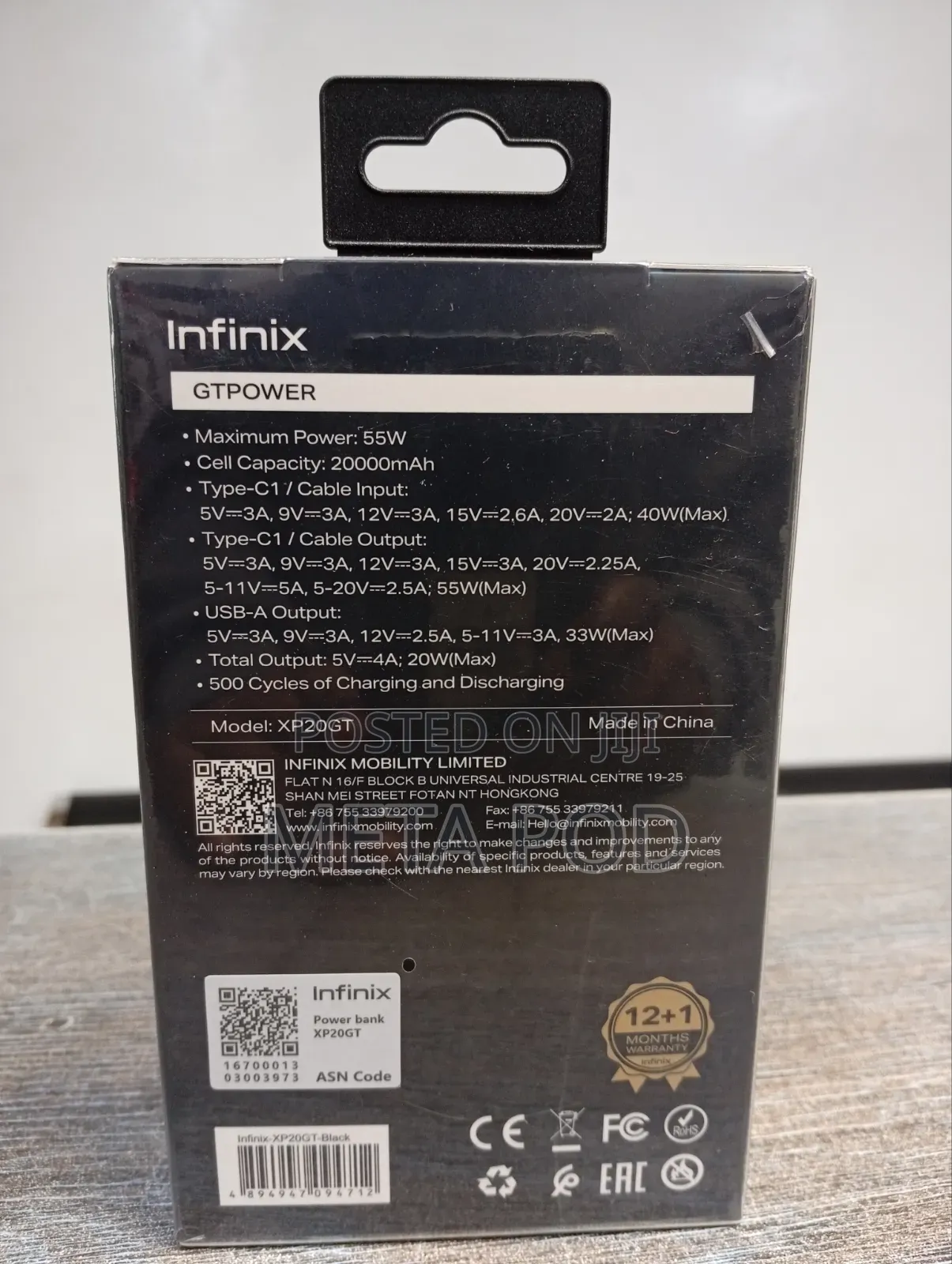 Infinix Gt Power 20000mah 55w Power Bank