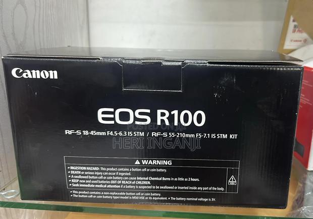 Canon Eos R100 Mirrorless Camera With 18-45mm Lens 55-210mm Kit