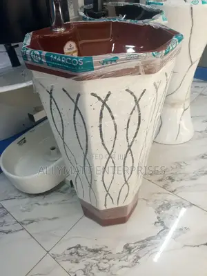 Flowered Brown Hand Wash Basin