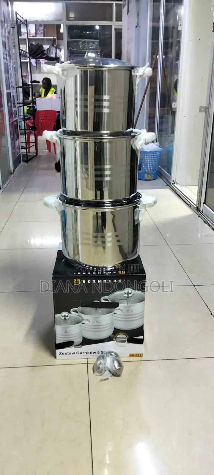 New In! Edenberg Big 6pcs Stainless Cookware Set