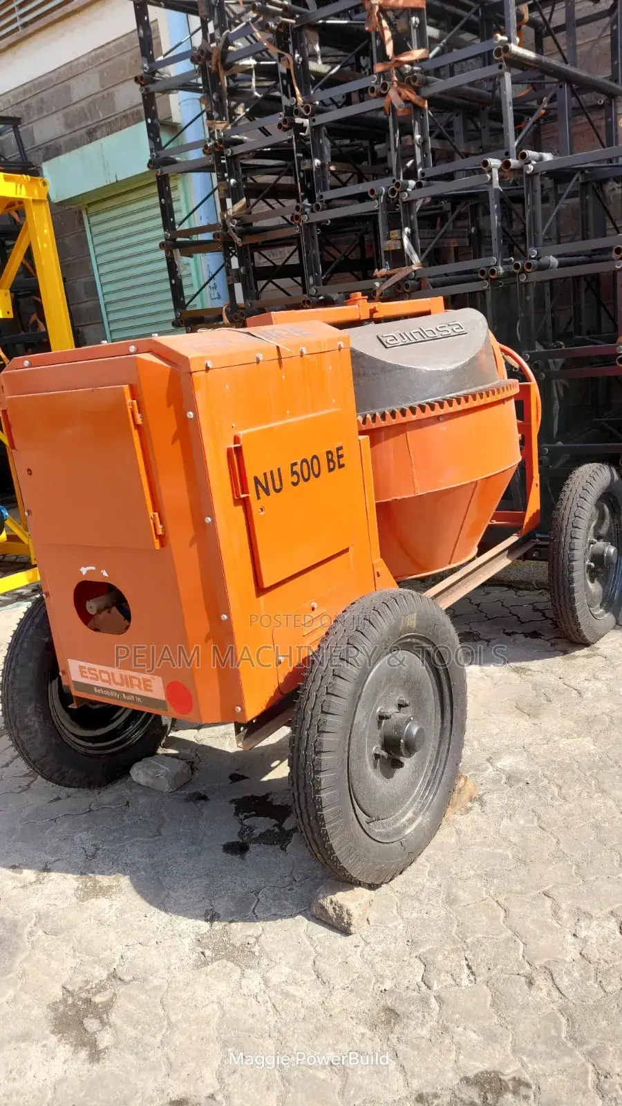 Nu 500 Belt Driven Esquire Diesel Concrete Mixer Tilting 8hp Engine