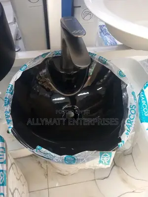 Black Coloured Hand Wash Basin Ceramic