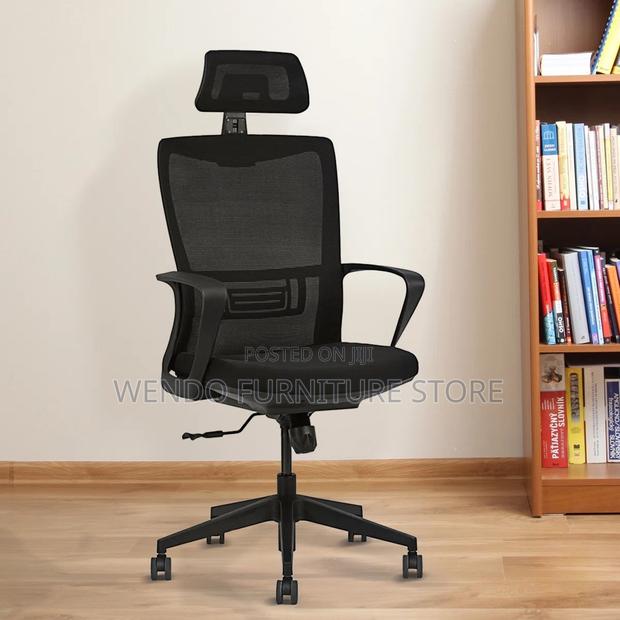 Office Chair : Black High-Back Ergonomic Office Chair - thumbnail 8