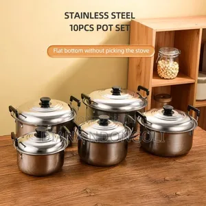 10 Pieces Stainless Steel Cooking Pots