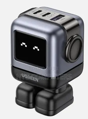 Ugreen Uno Robot 65w 3-Port Gan Fast Charger Uk Grey - Cd361