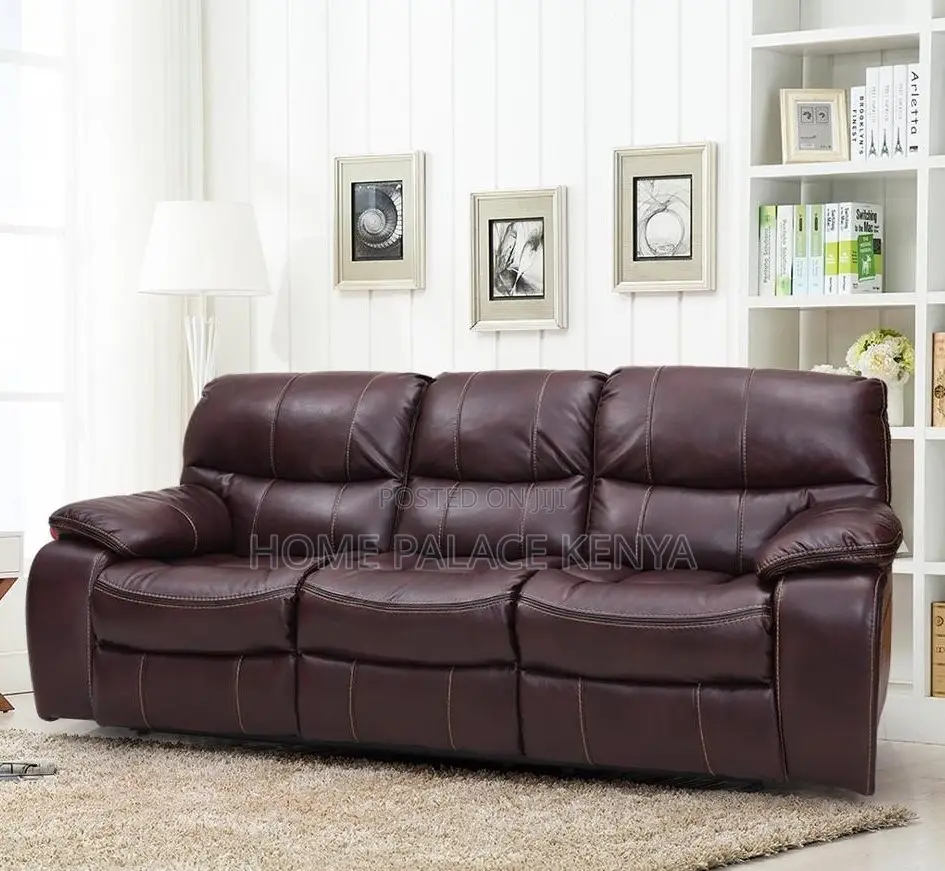 Home Sofa: 3seater Leather Recliner Sectional Sofa