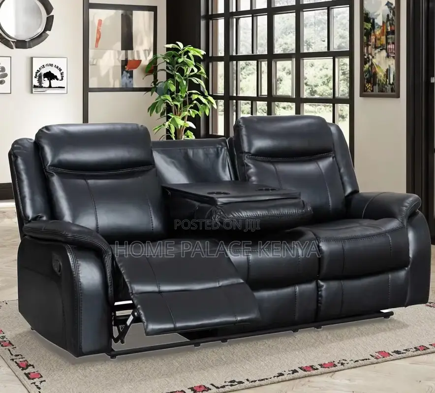 Home Sofa: 3seater Leather Recliner Sectional Sofa