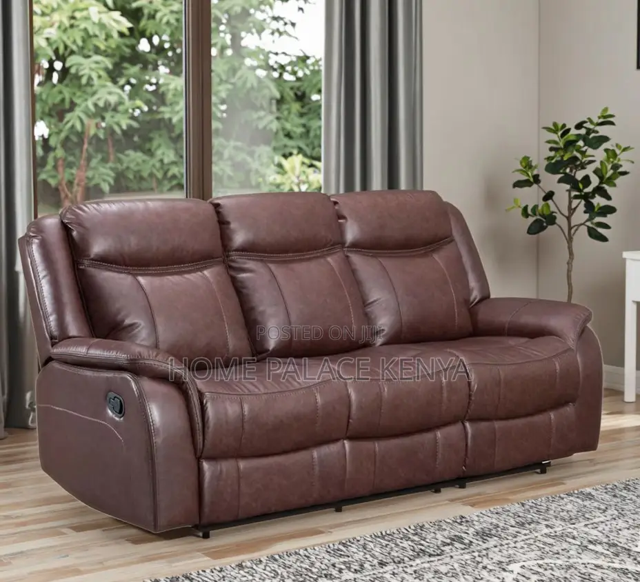 Home Sofa: 3seater Leather Recliner Sectional Sofa