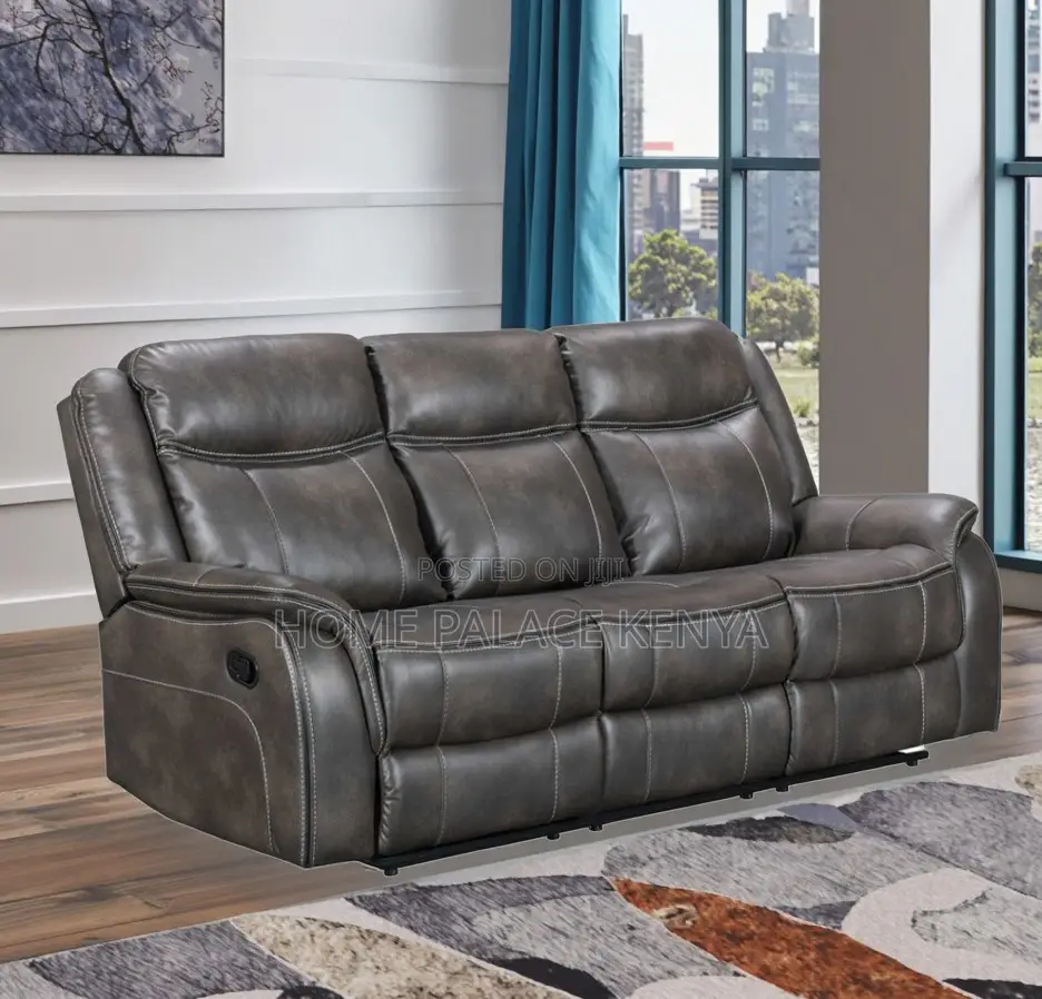 Home Sofa: 3seater Leather Recliner Sectional Sofa
