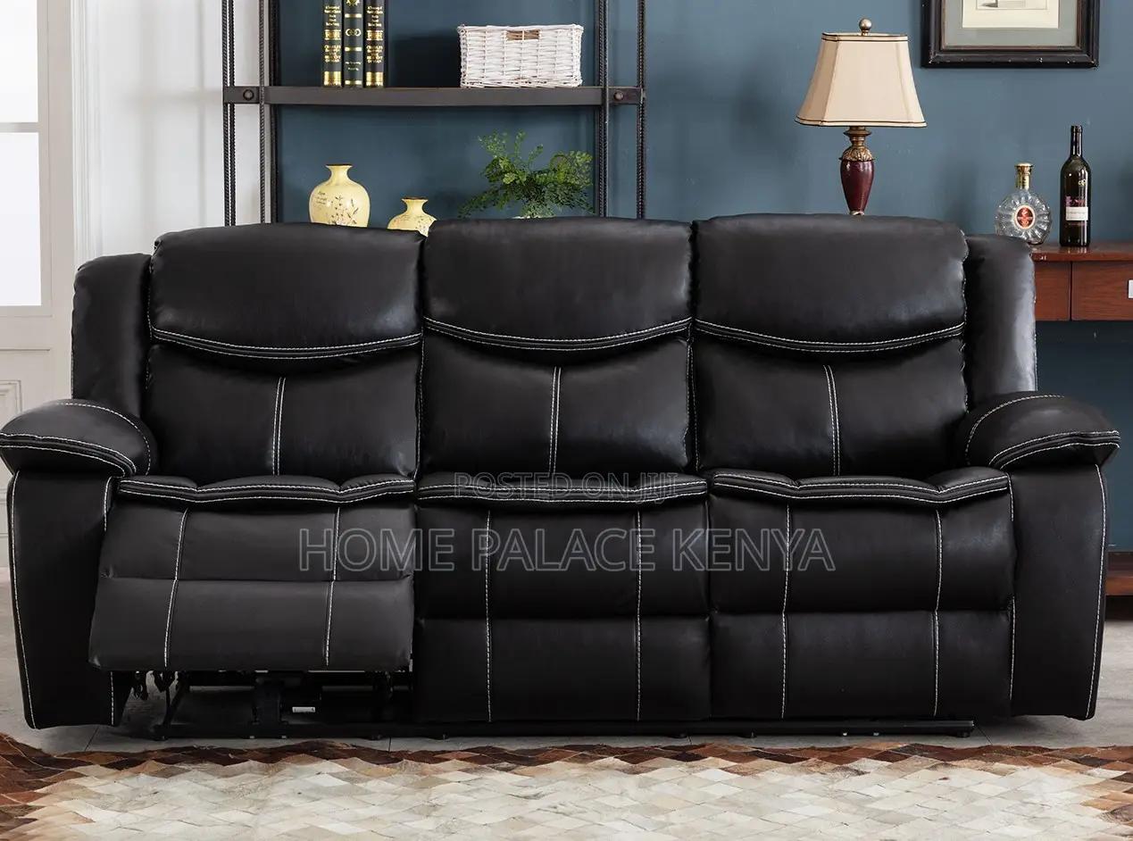 Home Sofa: 3seater Leather Recliner Sectional Sofa