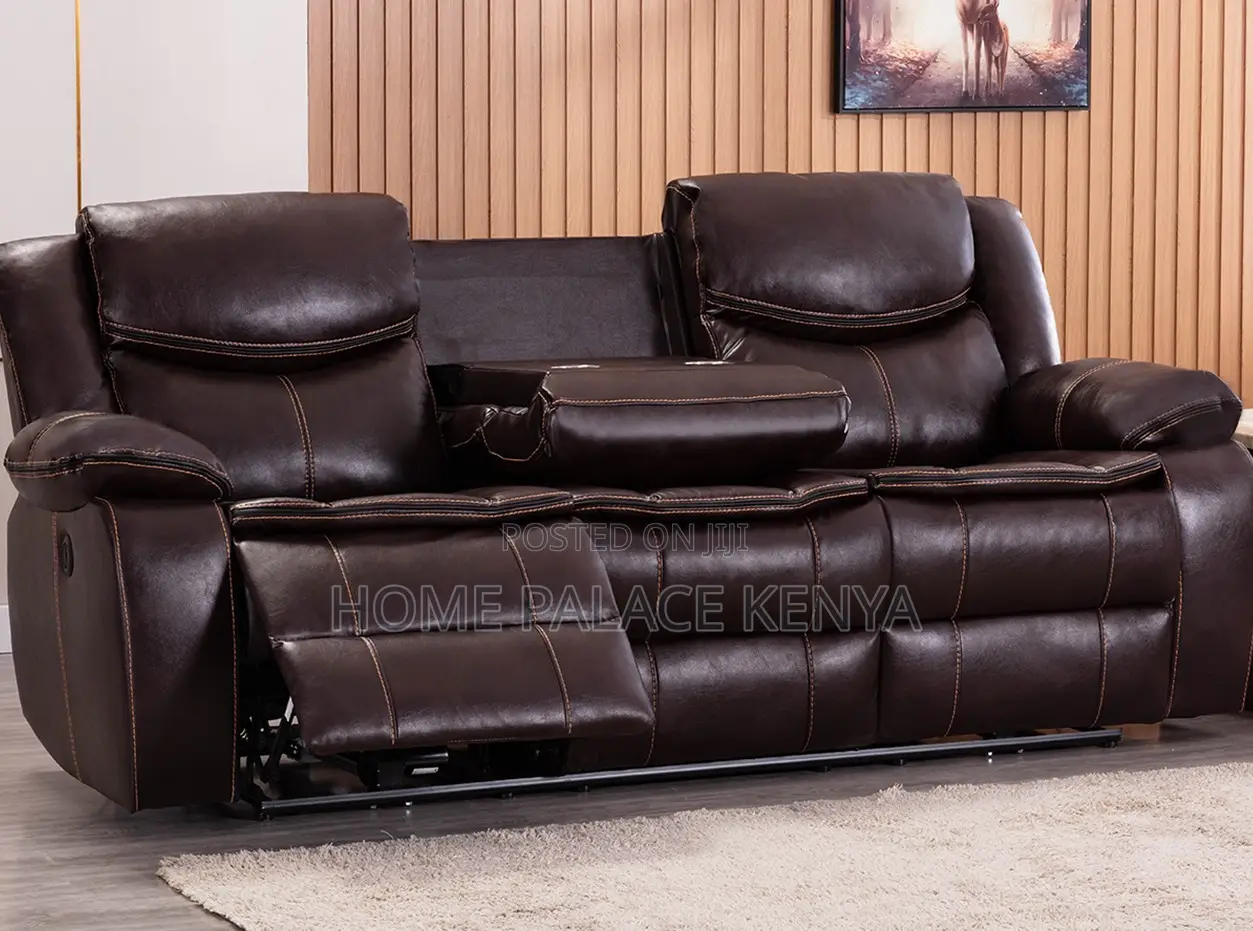 Home Sofa: 3seater Leather Recliner Sectional Sofa