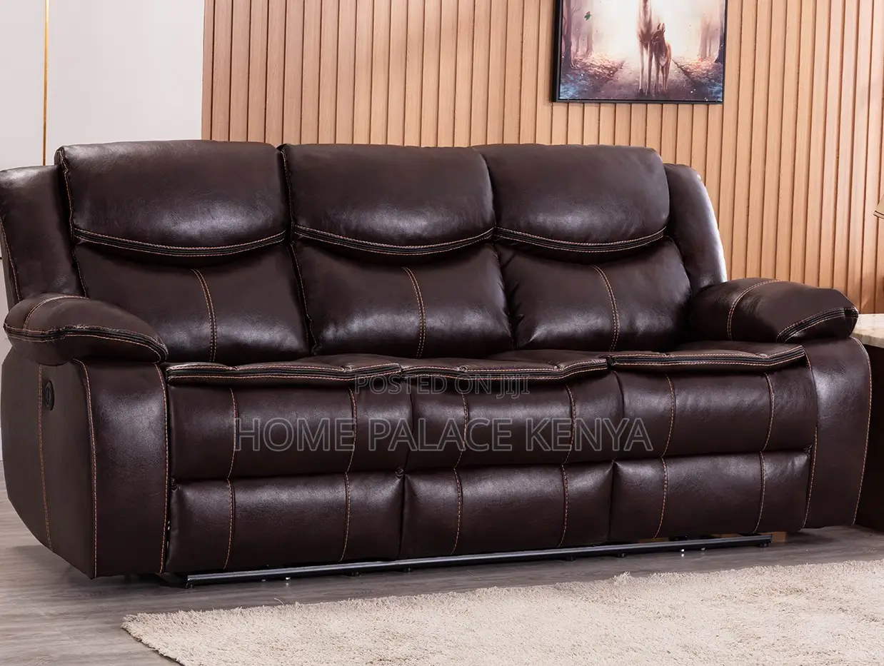 Home Sofa: 3seater Leather Recliner Sectional Sofa