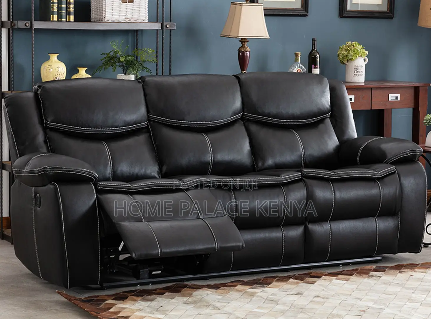 Home Sofa: 3seater Leather Recliner Sectional Sofa