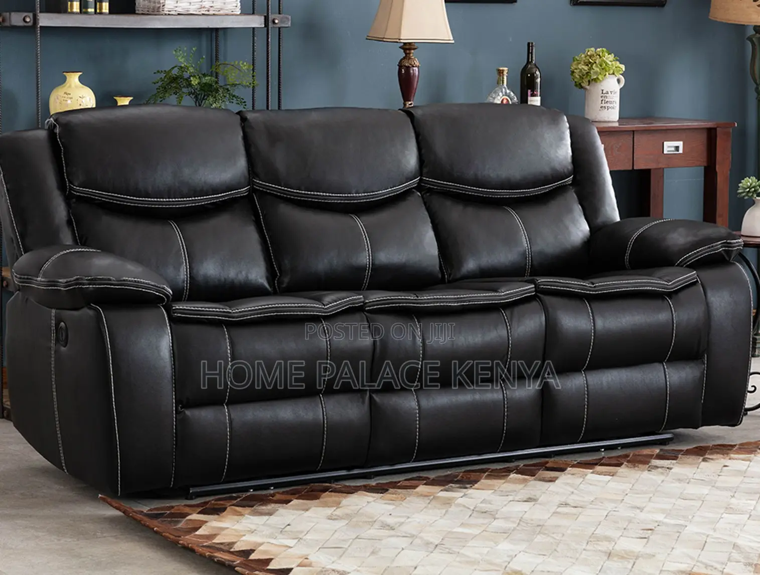Home Sofa: 3seater Leather Recliner Sectional Sofa