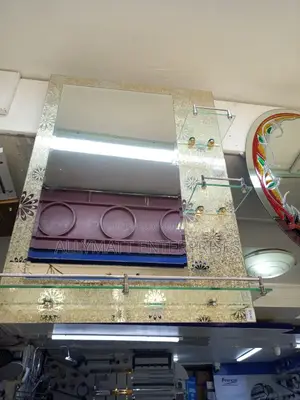 Decorated Mirror With Shelves