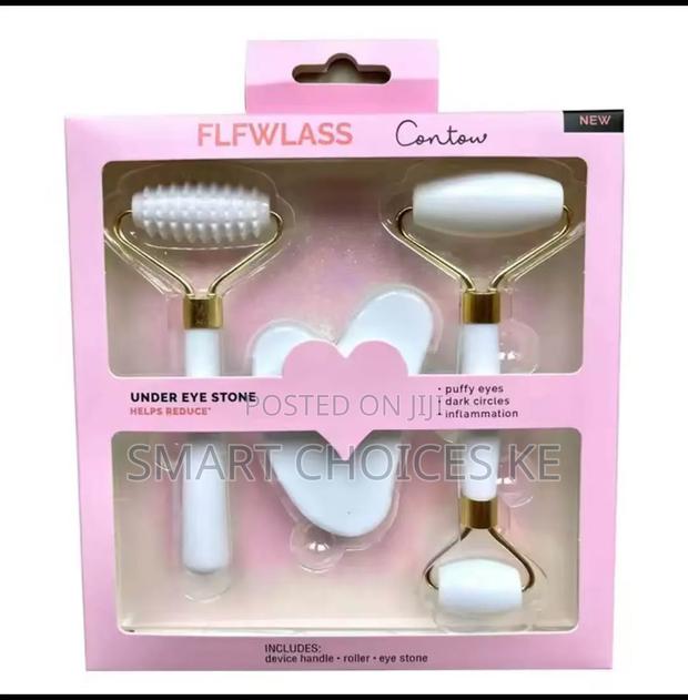 3in1 Natural Stone Derma Facial Jade Roller Massager