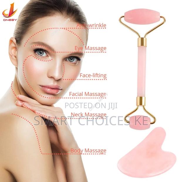 3in1 Natural Stone Derma Facial Jade Roller Massager - thumbnail 3