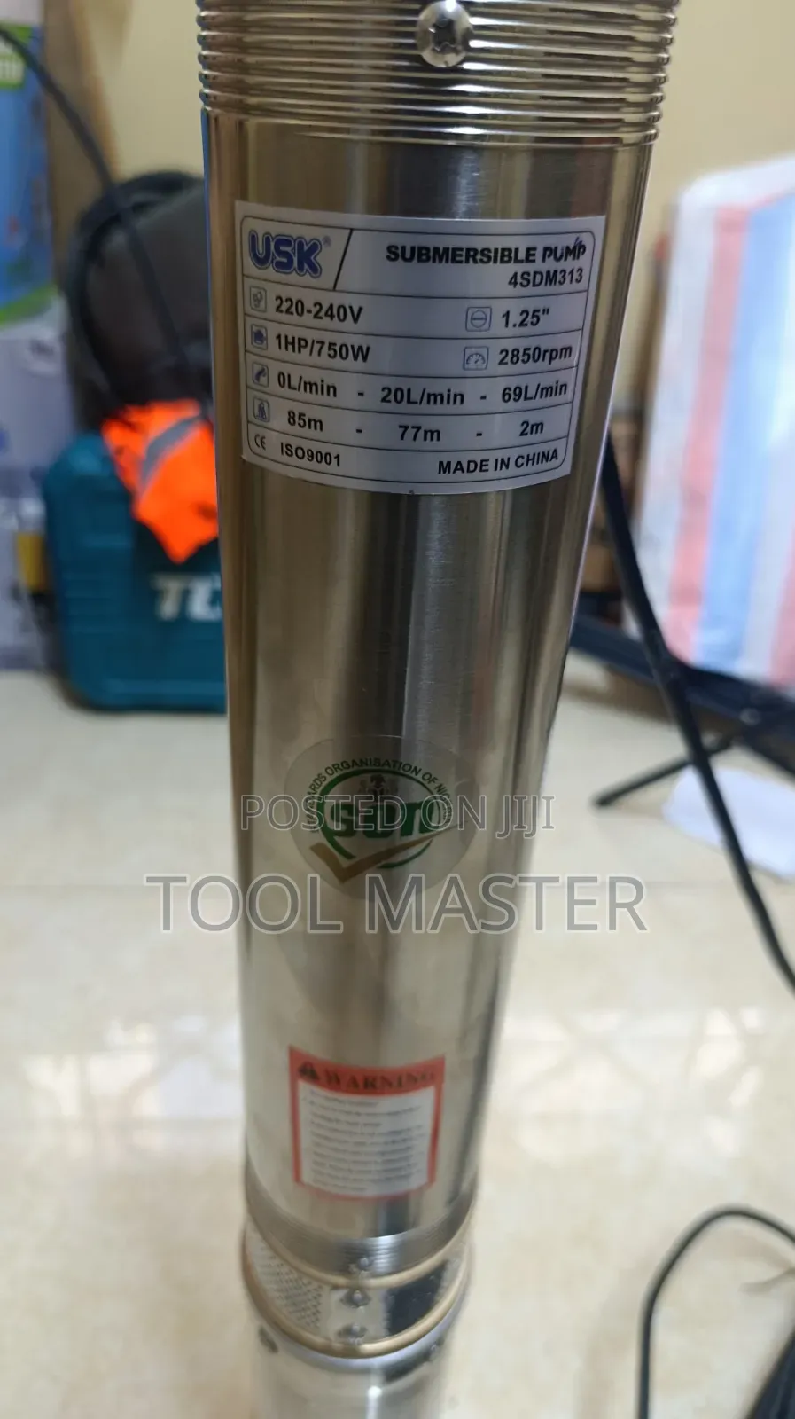 1hp Deep Well Usk Submersible Pump/70m Head Electric Submersible Pump
