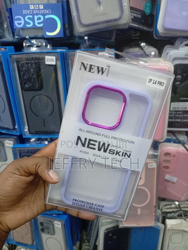 iPhone 14 Pro Transparent Back and a Metallic Purple Camera Frame. - thumbnail 2