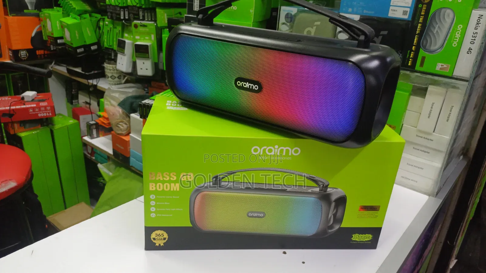Oraimo Boom 30w Bluetooth Speaker Ipx5 Waterproof With RGB Lights