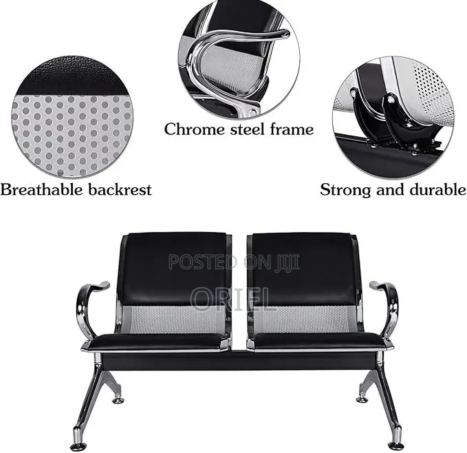 Office Bench : 2-Seater Linked Office Waiting Bench