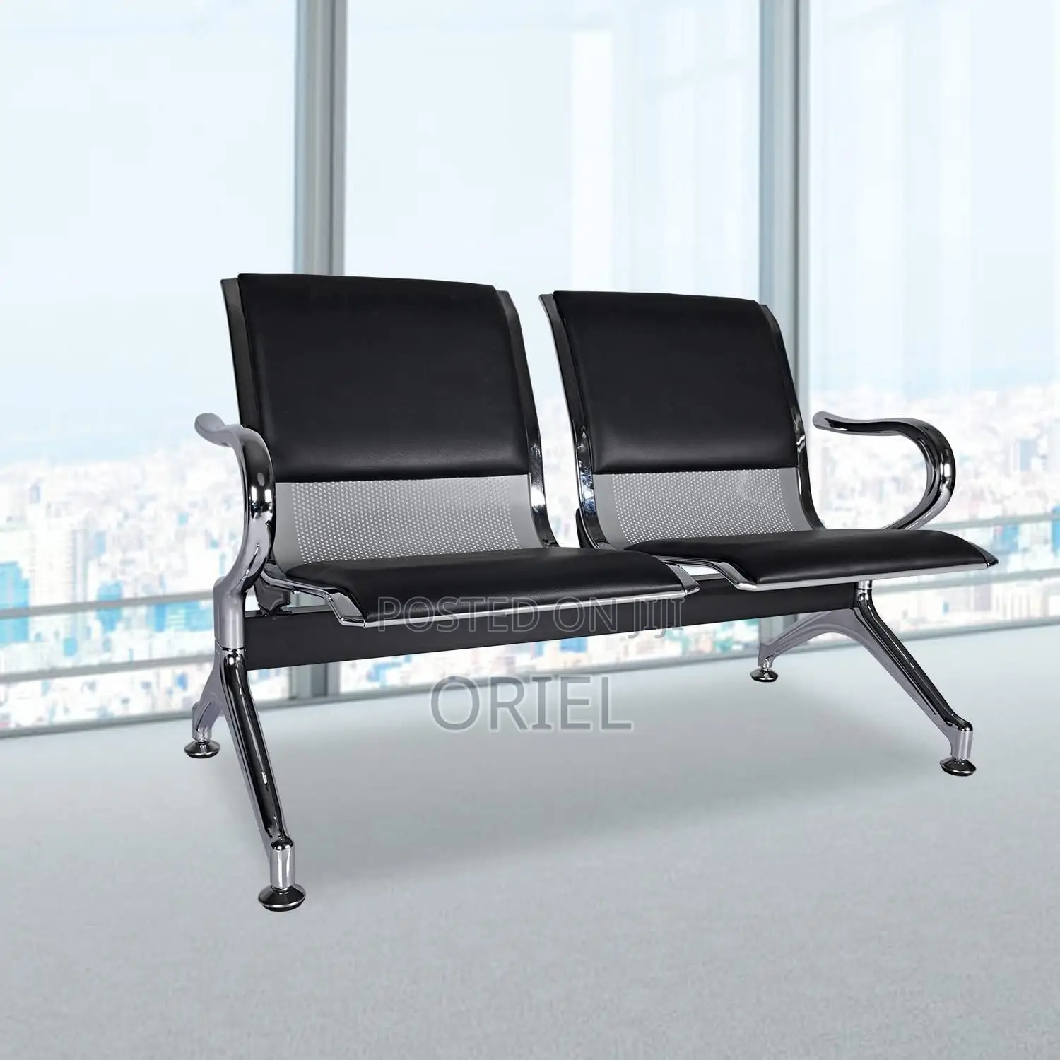 Office Bench : 2-Seater Linked Office Waiting Bench