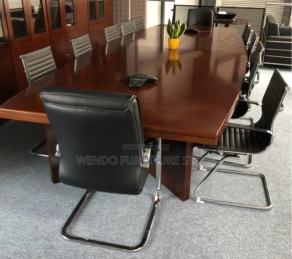Office Table : 2.4-Meter Dark Wood Boardroom Conference Tab - thumbnail 6