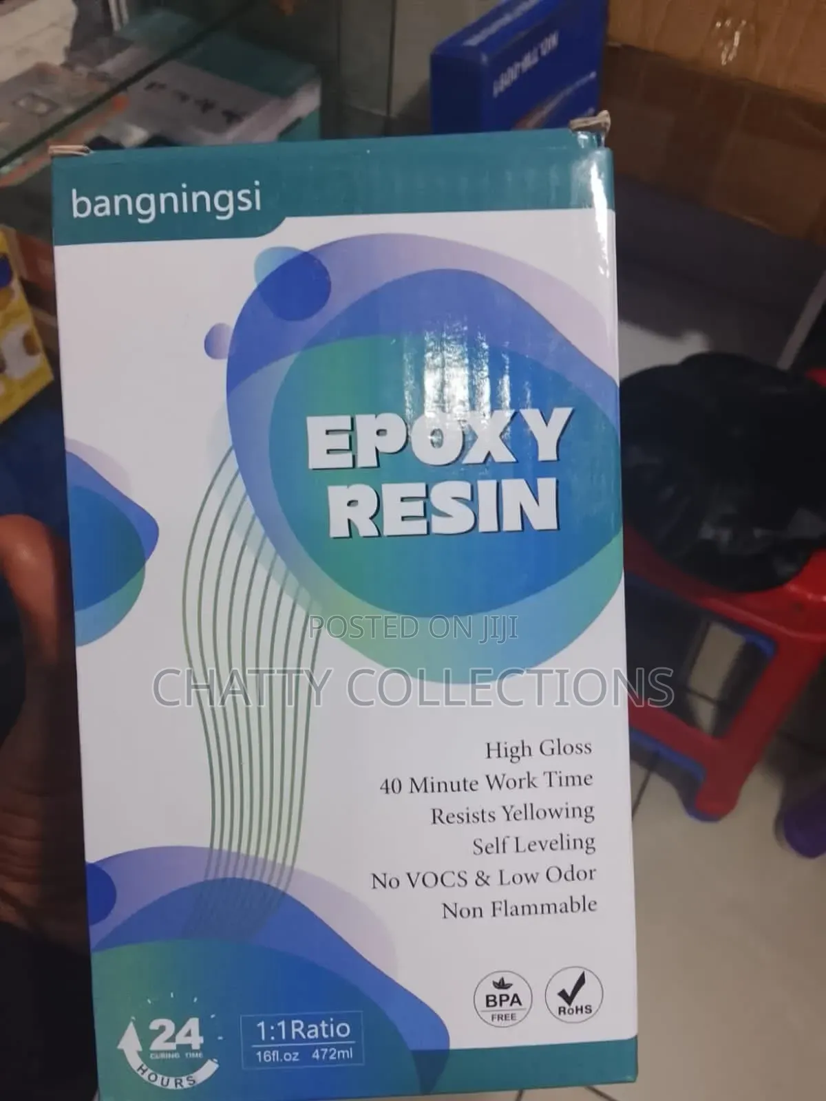 Epoxy Resin High Glossy + Hardener 250 Ml Each (500 Ml)