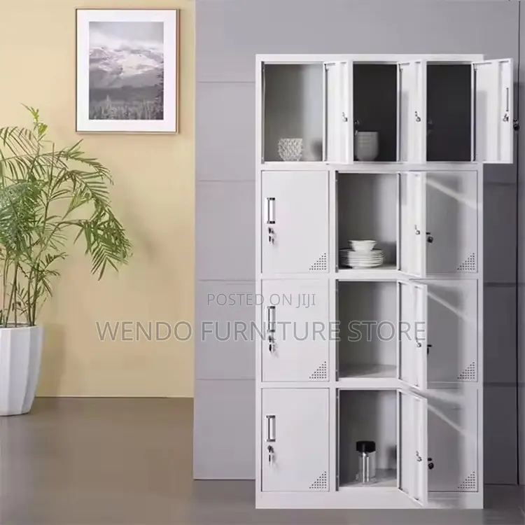 Office Cabinet : 15 Locker Heavy-Duty Steel Office Cabinet