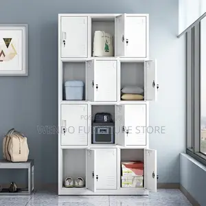 Office Cabinet : 15 Locker Heavy-Duty Steel Office Cabinet