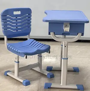 Kids Combo : Modern Adjustable Blue Kid’S Study Desk and Chair Set