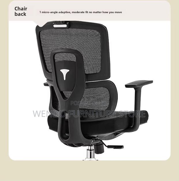 Office Chair : Black High-Back Ergonomic Mesh Office Chair - thumbnail 3
