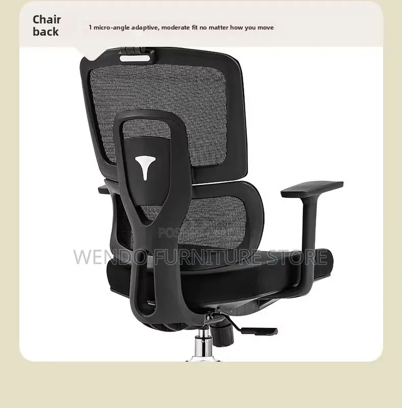 Office Chair : Black High-Back Ergonomic Mesh Office Chair