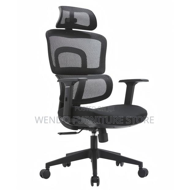 Office Chair : Black High-Back Ergonomic Mesh Office Chair - thumbnail 4