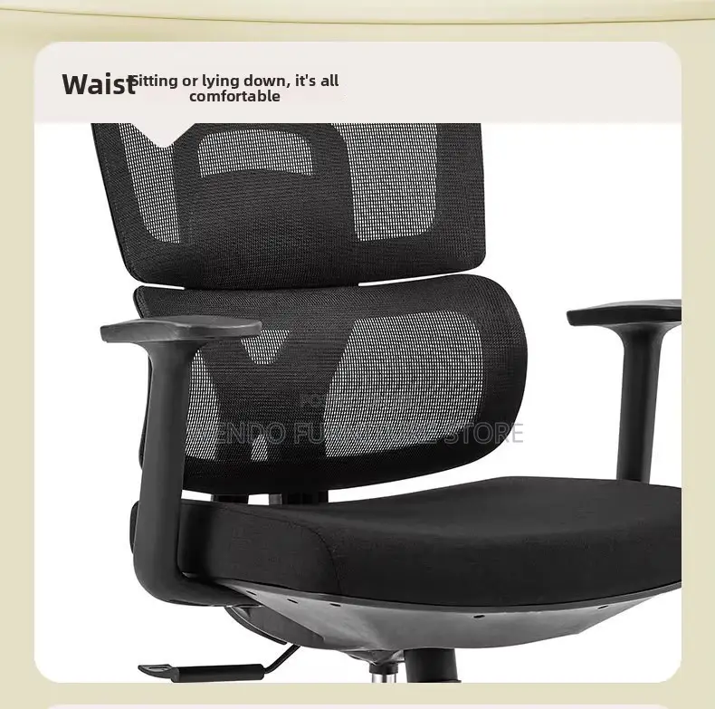 Office Chair : Black High-Back Ergonomic Mesh Office Chair