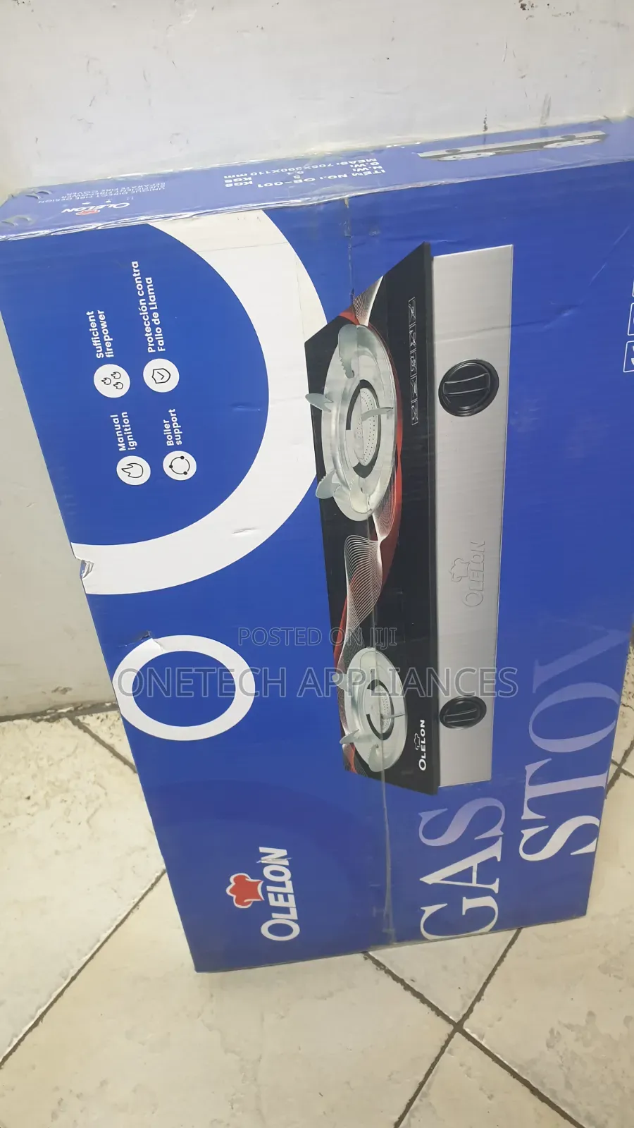 Olelon 2-Burner Tempered Glass Tabletop Gas Stove