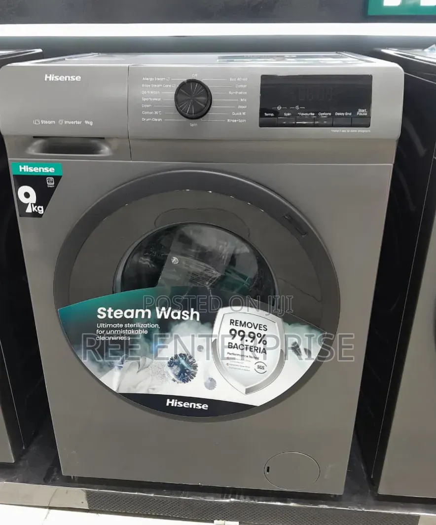 9kgs **Hisense Washing Machine Front Load Wash and Spin