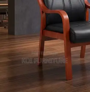 Office Chairs; Leather Executive Office Chairs With Wooden Armrest